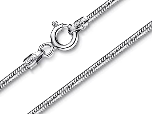 Schlangenkette Silber 1,6mm - 925 Silber, Länge wählbar 38-120cm von Silberketten Store