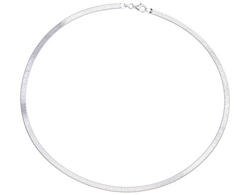 Schlangenkette flach 4,2mm - echt 925 Silber, Länge 45cm von Silberketten-Store