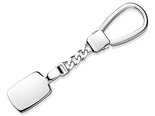 Schlüsselanhänger massiv Silber - inklusive Gravur von Silberketten Store