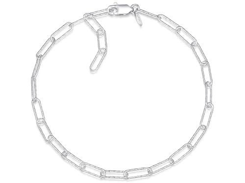 Silberketten Store DEIN SCHMUCK ONLINE SHOP Einzigartige Fußkette Ankerkette 3,5mm mit Diamantschliff |echt 925 Silber | nickelfrei von Silberketten Store