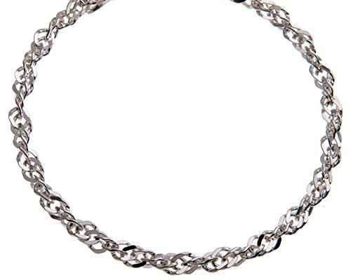 Singapurkette, Armband, 4,5mm - echt 925 Silber, Länge 20cm von Silberketten Store