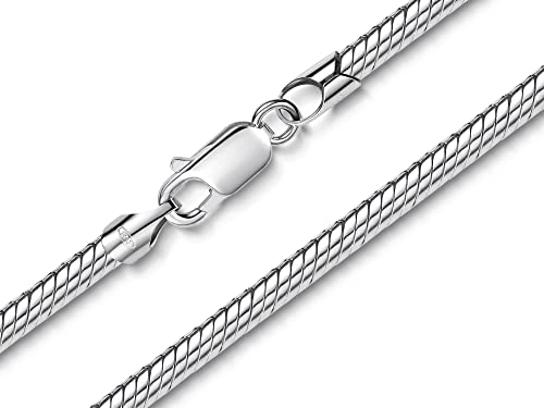 Schlangenkette 3,5mm - massiv 925 Silber, Länge wählbar 40-120cm von Silberketten Store