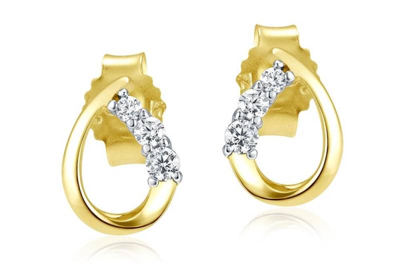 Silberkettenstore Creolen-Set Ohrstecker SJR 238806.300 - echt 333 Gold von Silberkettenstore