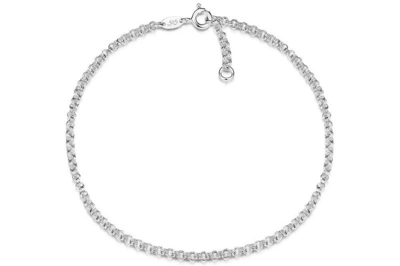 Silberkettenstore Fußkette Doppelerbskette Fußkette 2,4mm - echt 925 Silber, Länge wählbar von Silberkettenstore