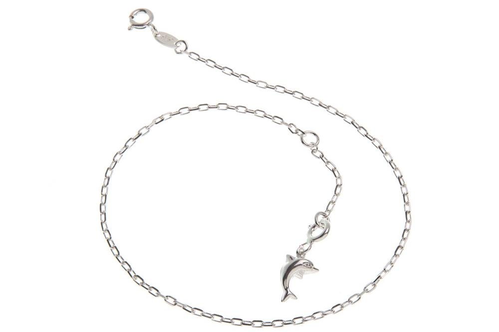 Silberkettenstore Fußkette Fußkette Anker 1,7mm mit Delphin - 925 Silber, Länge wählbar von Silberkettenstore