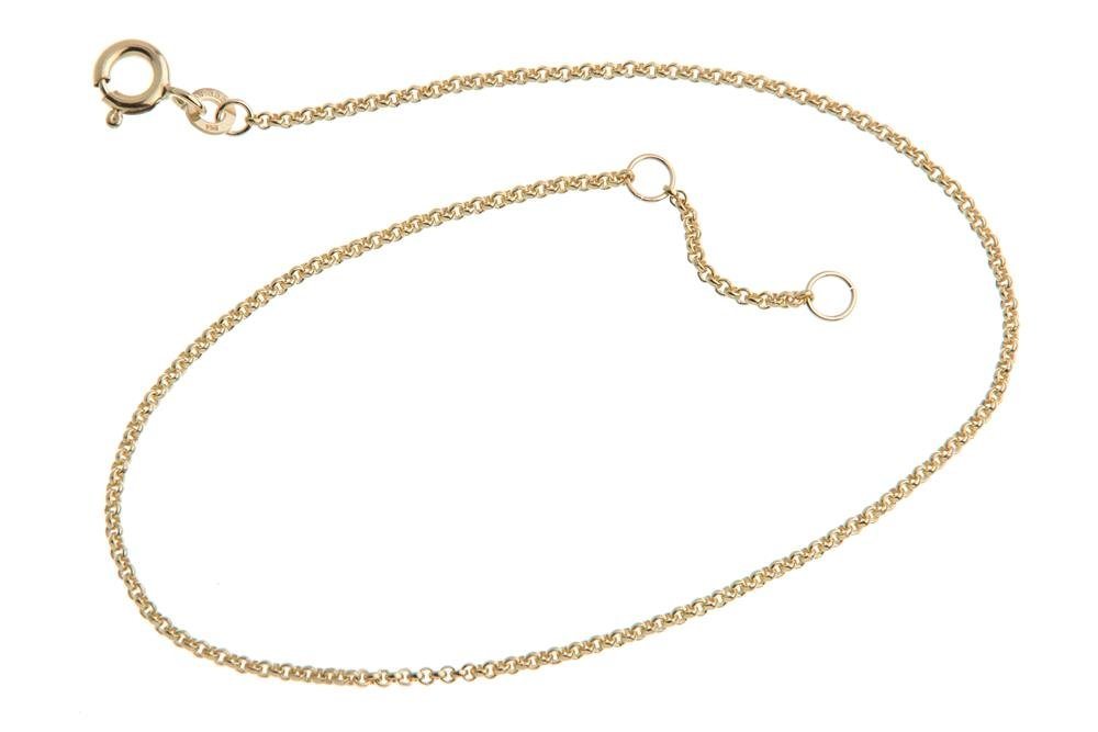 Silberkettenstore Fußkette Fußkette Erbse 1,5mm - 333 Gold, Länge wählbar von 23-30cm von Silberkettenstore