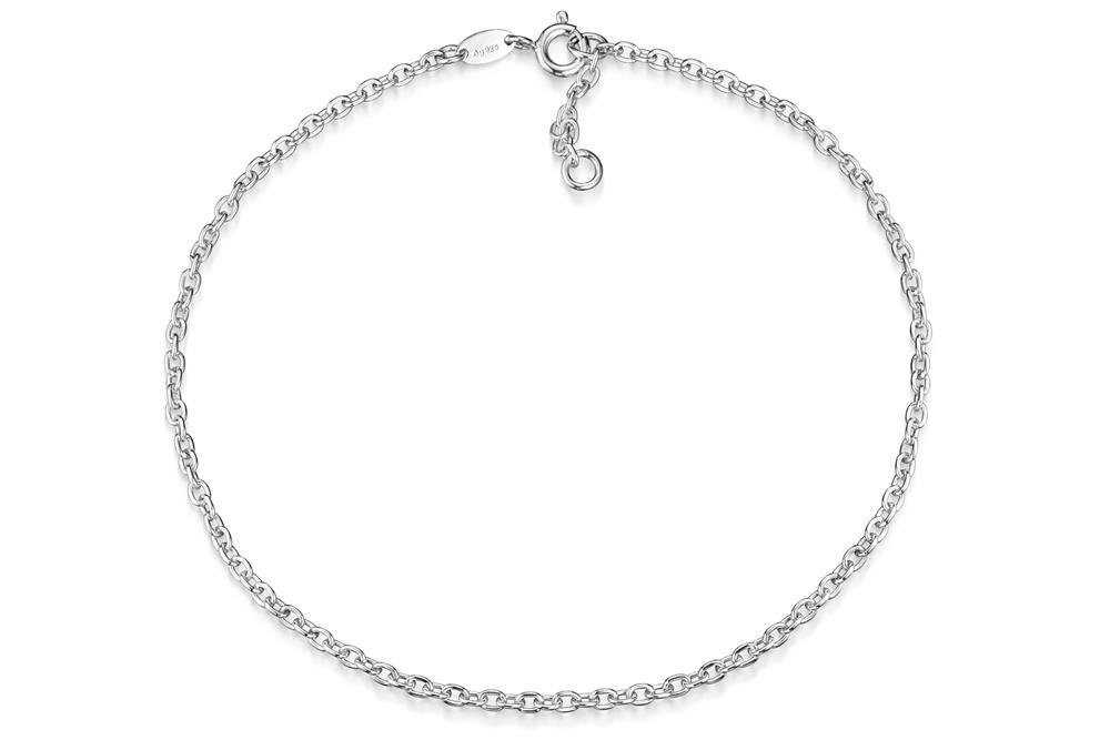 Silberkettenstore Fußkette Fußkette Erbse 2,2, Länge wählbar von 23-30cm von Silberkettenstore