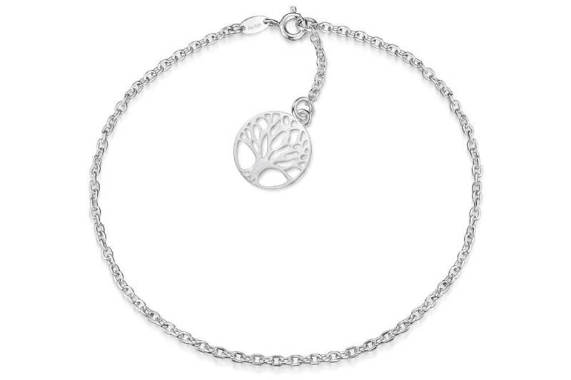 Silberkettenstore Fußkette Fußkette Erbse 2,2mm mit Lebensbaum - 925 Silber, Länge wählbar von Silberkettenstore