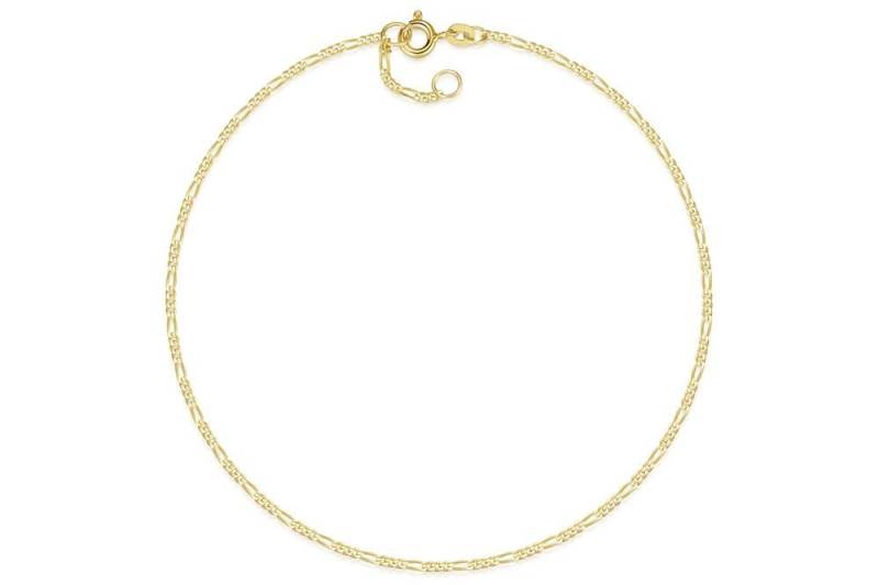 Silberkettenstore Fußkette Fußkette Figaro 1,5mm - echt 585 Gold, Länge wählbar von 23-30cm von Silberkettenstore