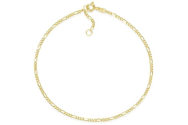 Silberkettenstore Fußkette Fußkette Figaro 2mm - echt 585 Gold, Länge wählbar von Silberkettenstore
