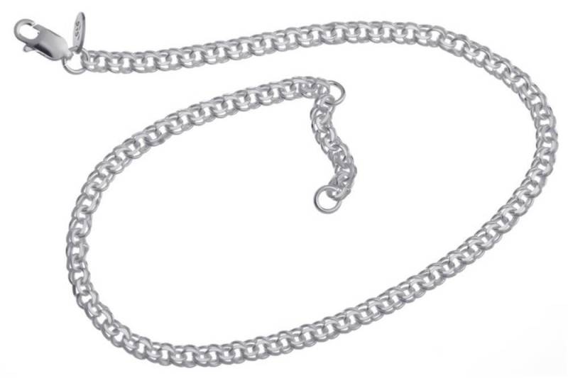 Silberkettenstore Fußkette Fußkette Garibaldi 3,6mm - 925 Silber, Länge wählbar von 23-30cm von Silberkettenstore