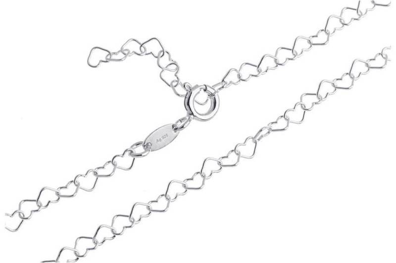 Silberkettenstore Fußkette Fußkette Herzen klein - 925 Silber, Länge wählbar von 23-30cm von Silberkettenstore