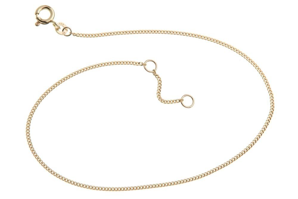 Silberkettenstore Fußkette Fußkette Panzer 1,2mm - 333 Gold, Länge wählbar von 23-30cm von Silberkettenstore