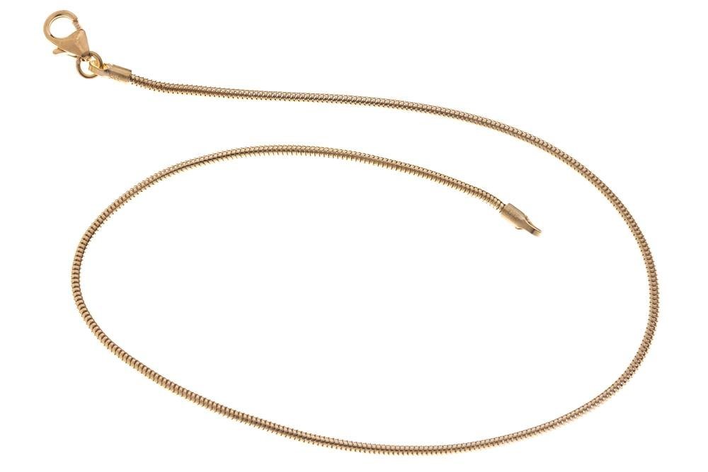 Silberkettenstore Fußkette Fußkette Schlange 1,4mm - 333 Gold, Länge wählbar von 23-30cm von Silberkettenstore
