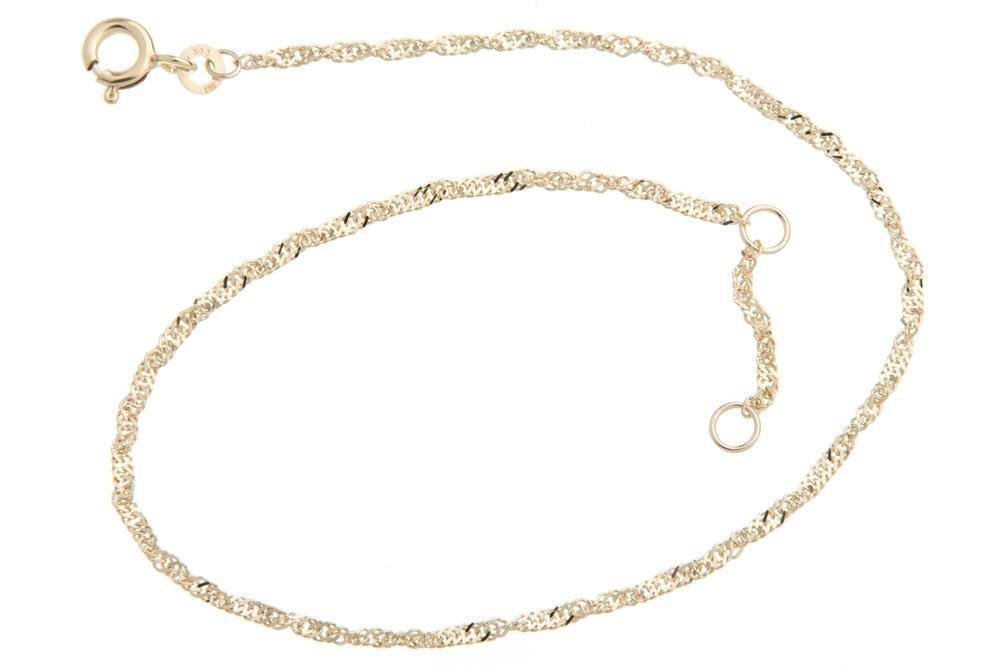 Silberkettenstore Fußkette Fußkette Singapur 1,8mm - 333 Gold, Länge wählbar von 23-30cm von Silberkettenstore