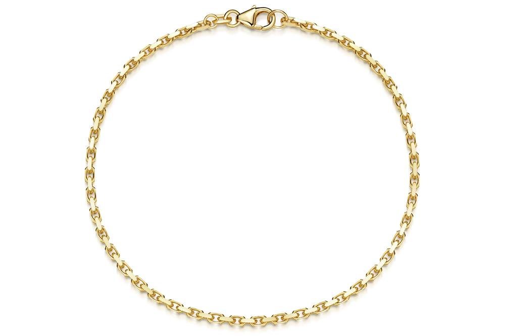 Silberkettenstore Goldarmband Ankerkette 2mm Armband - 585 Gold, Länge wählbar von 18-23cm von Silberkettenstore