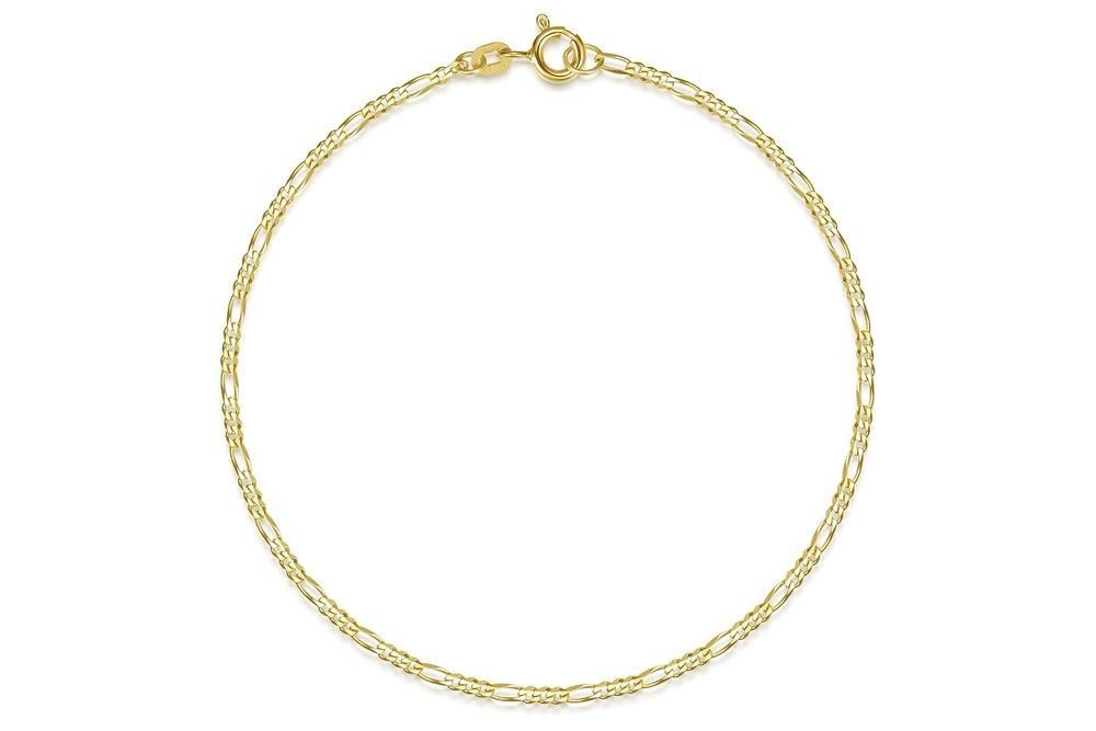 Silberkettenstore Goldarmband Figarokette Armband 2mm - echt 585 Gold, Länge wählbar von 16-23cm von Silberkettenstore