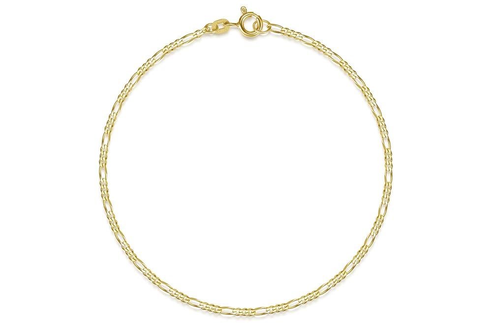 Silberkettenstore Goldarmband Figarokette Armband 2mm - echt 585 Gold, Länge wählbar von 16-23cm von Silberkettenstore