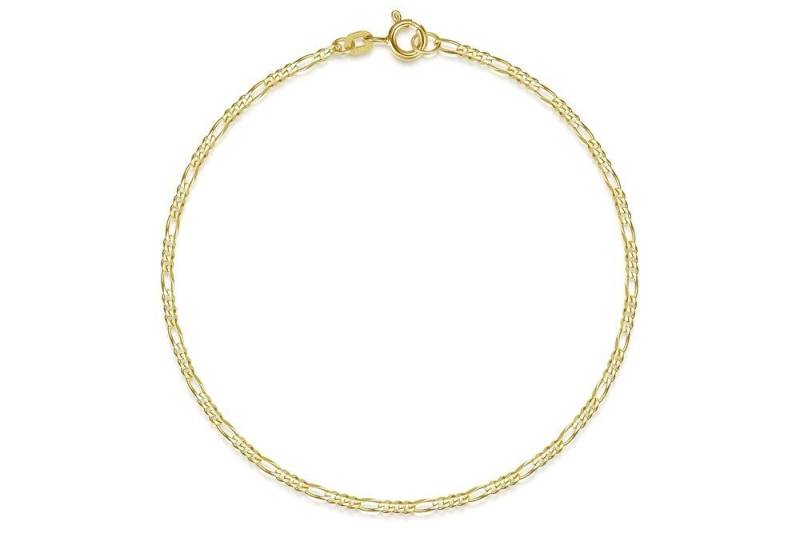 Silberkettenstore Goldarmband Figarokette Armband 2mm - echt 585 Gold, Länge wählbar von 16-23cm von Silberkettenstore