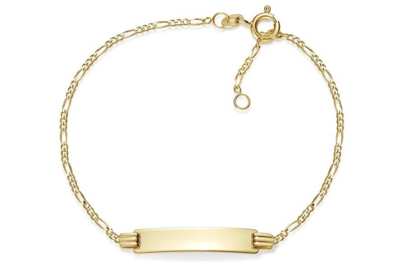 Silberkettenstore Goldarmband Kinder-Gravurarmband Figaro 1,5 - 333 Gold, Länge wählbar von Silberkettenstore