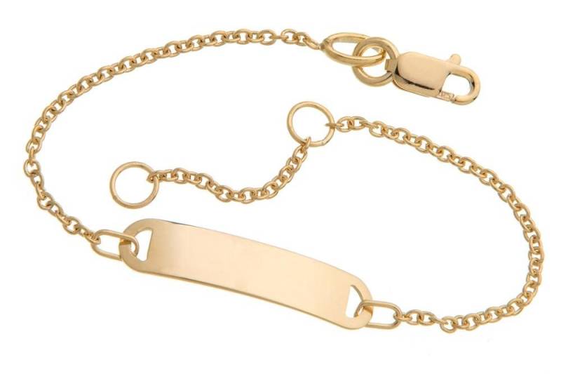Silberkettenstore Goldarmband Kinder-Gravurarmband Mod. IDBo-1 - 375 Gelbgold von Silberkettenstore