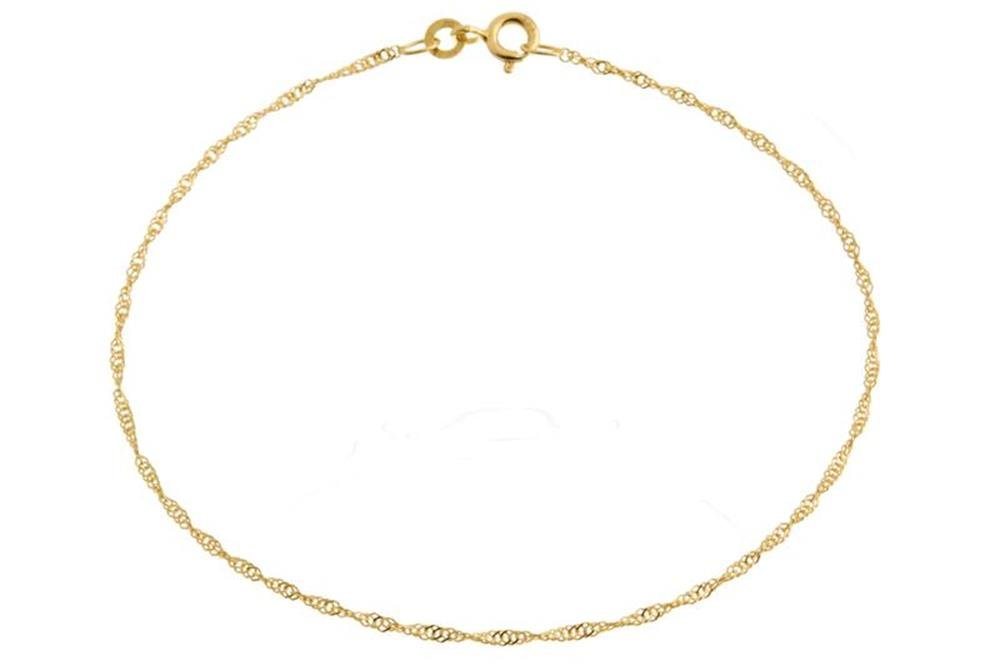 Silberkettenstore Goldarmband Singapurketten Armband 1,4mm - 333 Gold von Silberkettenstore