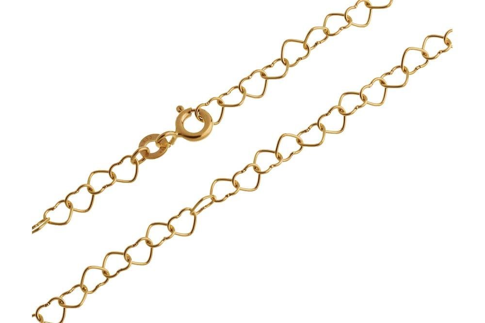 Silberkettenstore Goldkette Goldkette Herzen - 333 Gold - 17255 B, Länge 90cm von Silberkettenstore