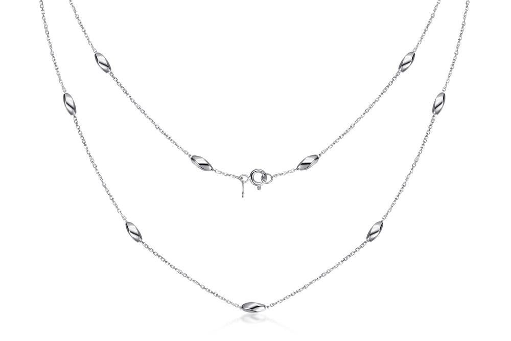 Silberkettenstore Kette mit Anhänger Ankerkette 1,4mm mit Oliven - 925 Silber, in vielen Längen verfügbar von Silberkettenstore