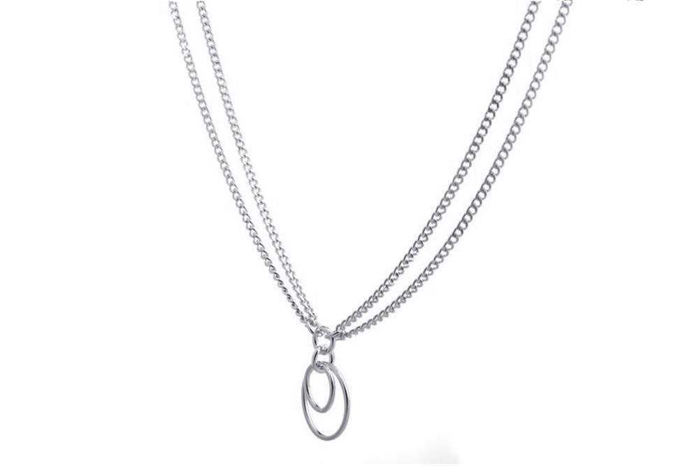 Silberkettenstore Kette mit Anhänger Fashion Line Impulse - 925 Silber, Länge wählbar von 40-100cm von Silberkettenstore