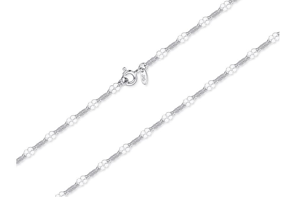 Silberkettenstore Kette mit Anhänger Fashion Line Plättchenkette 3,4mm, 2091 - 925 Silber, Länge wählbar von Silberkettenstore