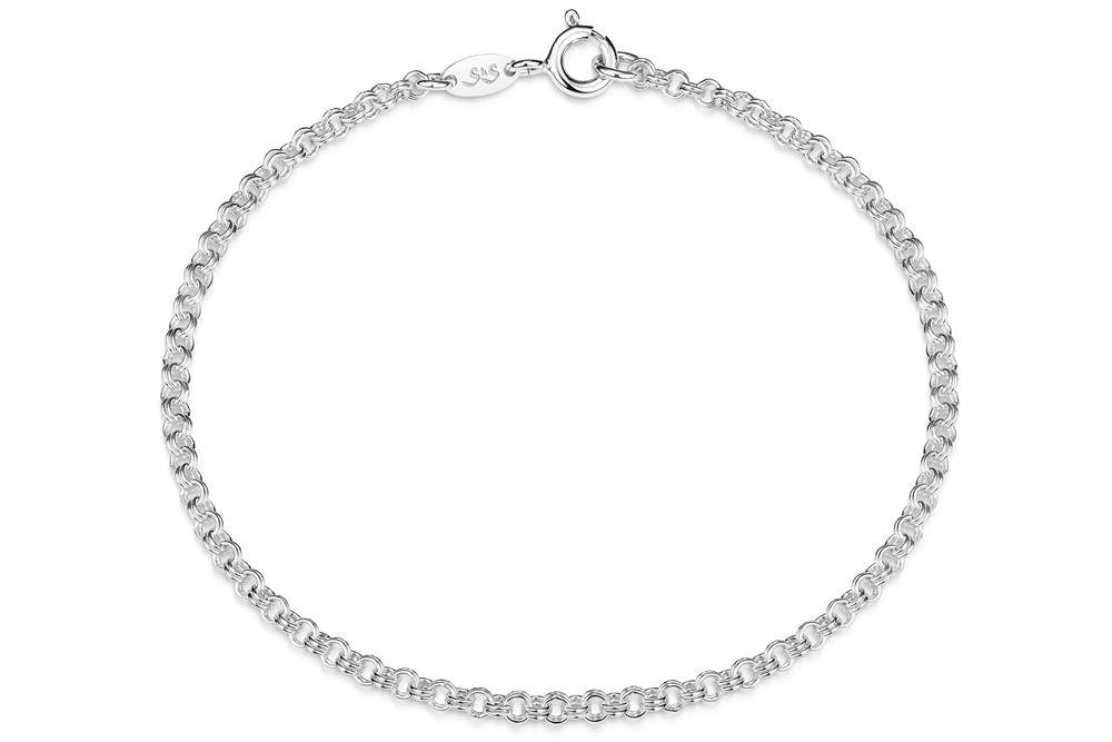 Silberkettenstore Silberarmband Doppelerbskette Armband 2,4mm - 925 Silber von Silberkettenstore