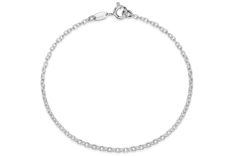 Silberkettenstore Silberarmband Erbskette Armband 2mm - 925 Silber, Länge wählbar von 16-25cm von Silberkettenstore