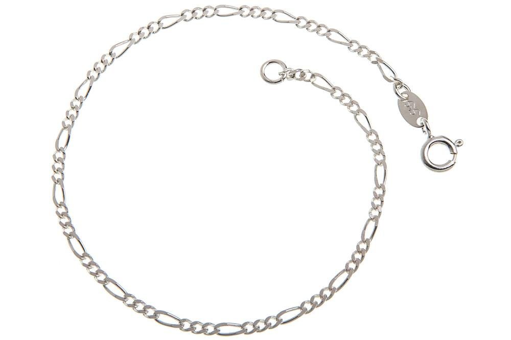 Silberkettenstore Silberarmband Figarokette Armband 2,2mm - 925 Silber, Länge wählbar von 16-25cm von Silberkettenstore