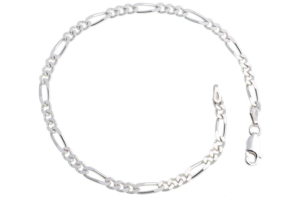 Silberkettenstore Silberarmband Figarokette Armband 3,4mm - 925 Silber, Länge wählbar von 16-25cm Silberkettenstore Silberarmband Figarokette Armband 3,4mm - 925 Silber, Länge wählbar von 16-25cm von Silberkettenstore