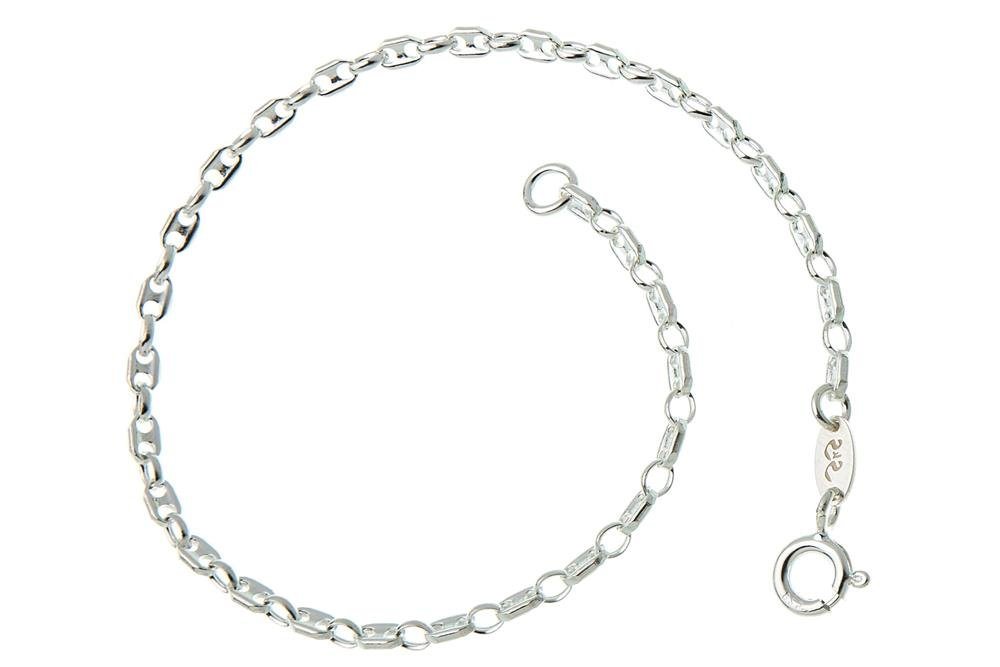 Silberkettenstore Silberarmband Kaffeebohnenkette Armband 2,5mm - 925 Silber, Länge wählbar von Silberkettenstore