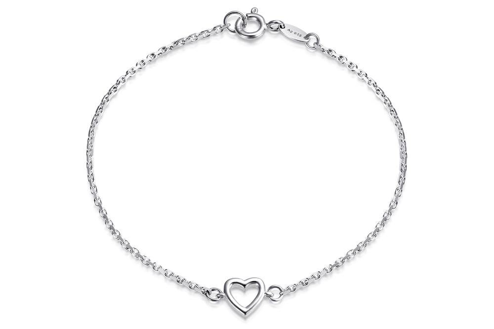 Silberkettenstore Silberarmband Kinder-Armband Anker 1,7mm mit Herz - 925 Silber, Länge wählbar von Silberkettenstore