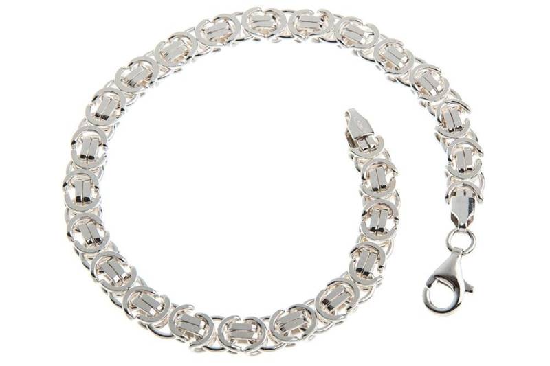 Silberkettenstore Silberarmband Königskette Armband, flach 6mm - 925 Silber, Länge wählbar von 16-25cm von Silberkettenstore
