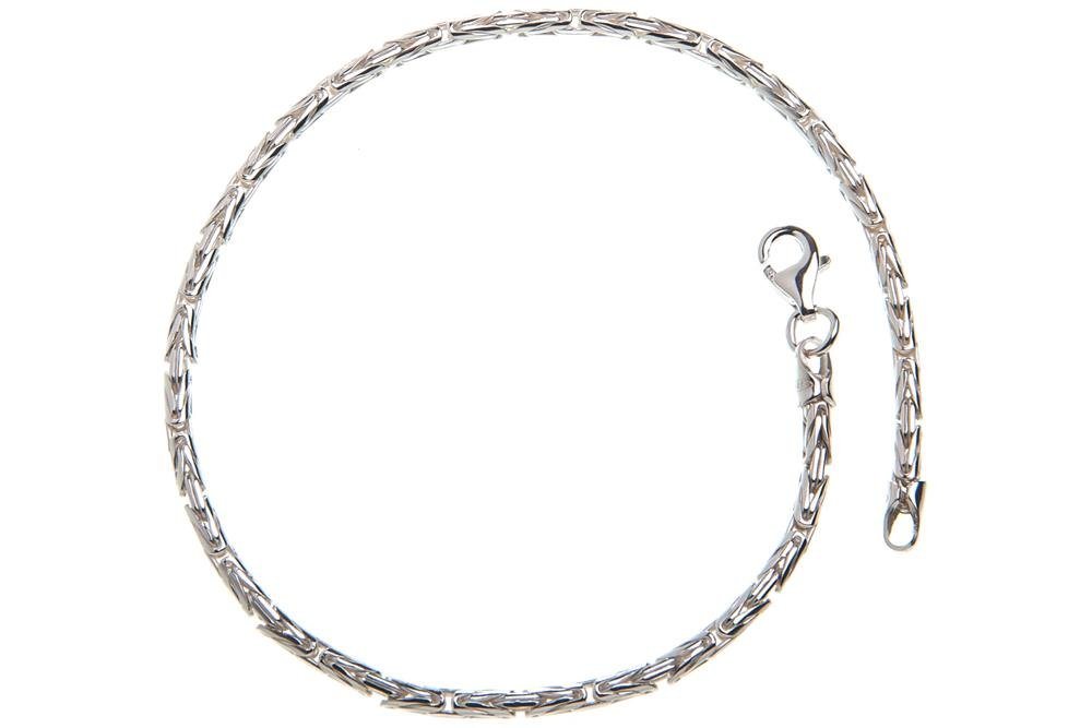 Silberkettenstore Silberarmband Königskette Armband, rund 2,3mm - 925 Silber, Länge wählbar von Silberkettenstore