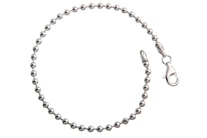 Silberkettenstore Silberarmband Kugelkette Armband 3mm - 925 Silber, Länge wählbar von 16-25cm von Silberkettenstore