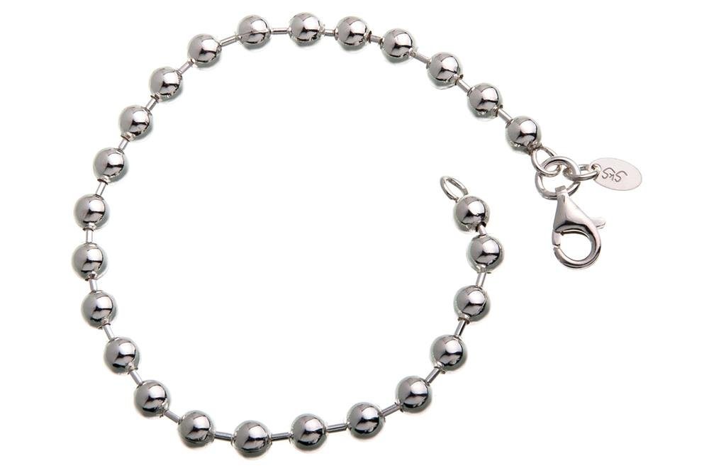 Silberkettenstore Silberarmband Kugelkette Armband 5mm - 925 Silber, Länge wählbar von 16-25cm von Silberkettenstore