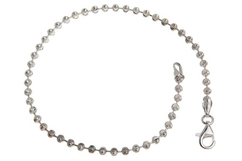 Silberkettenstore Silberarmband Kugelkette Armband geschliffen 2,5mm - 925 Silber, Länge wählbar von Silberkettenstore