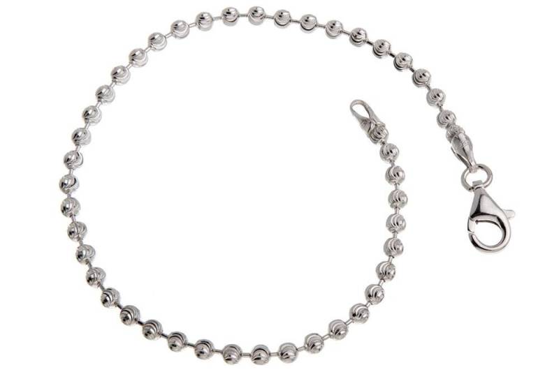 Silberkettenstore Silberarmband Kugelkette Armband geschliffen 3mm - 925 Silber, Länge wählbar von Silberkettenstore
