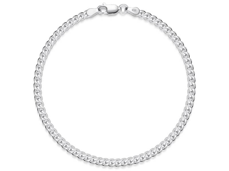 Silberkettenstore Silberarmband Panzerkette Armband 3,5mm - 925 Silber, Länge wählbar von 16-25cm von Silberkettenstore