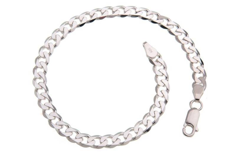 Silberkettenstore Silberarmband Panzerkette Armband 5mm - 925 Silber, Länge wählbar von Silberkettenstore