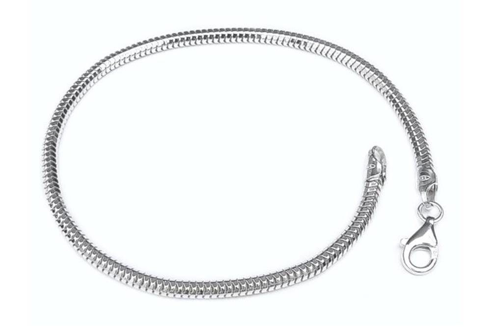 Silberkettenstore Silberarmband Schlangenkette Armband, achtkant 3mm - 925 Silber, Länge wählbar von Silberkettenstore