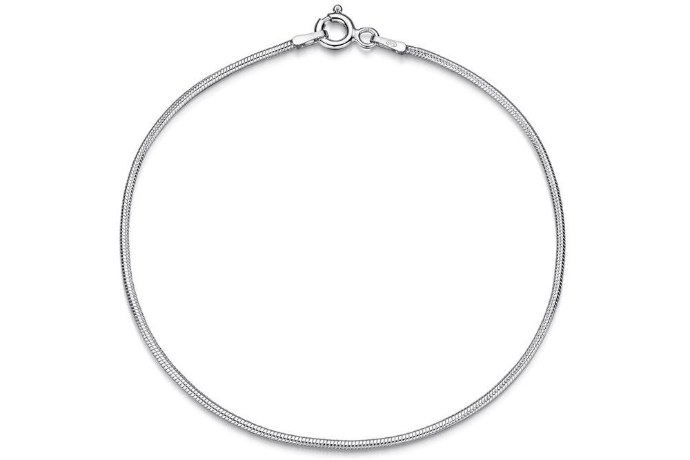 Silberkettenstore Silberarmband Schlangenkette Armband 1,2mm - 925 Silber, Länge wählbar von 16-25cm von Silberkettenstore