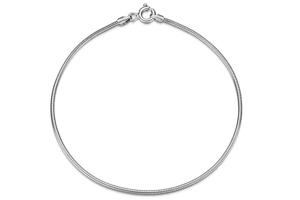 Silberkettenstore Silberarmband Schlangenkette Armband 1,4mm - 925 Silber, Länge wählbar von 16-25cm von Silberkettenstore