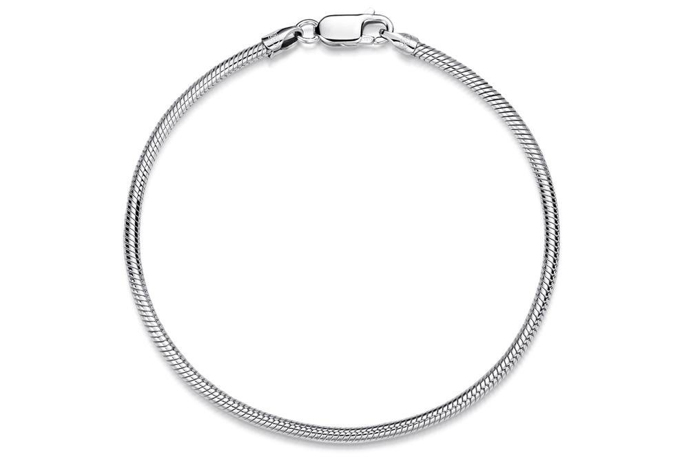 Silberkettenstore Silberarmband Schlangenkette Armband 2,2mm - 925 Silber, Länge wählbar von 16-25cm von Silberkettenstore