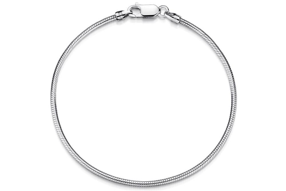 Silberkettenstore Silberarmband Schlangenkette Armband 2mm - 925 Silber, Länge wählbar von 16-25cm von Silberkettenstore