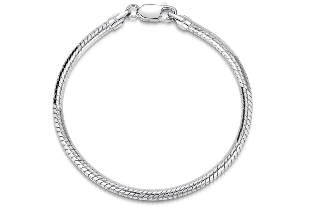 Silberkettenstore Silberarmband Schlangenkette Armband 3,5mm - 925 Silber, Länge wählbar von 16-25cm von Silberkettenstore